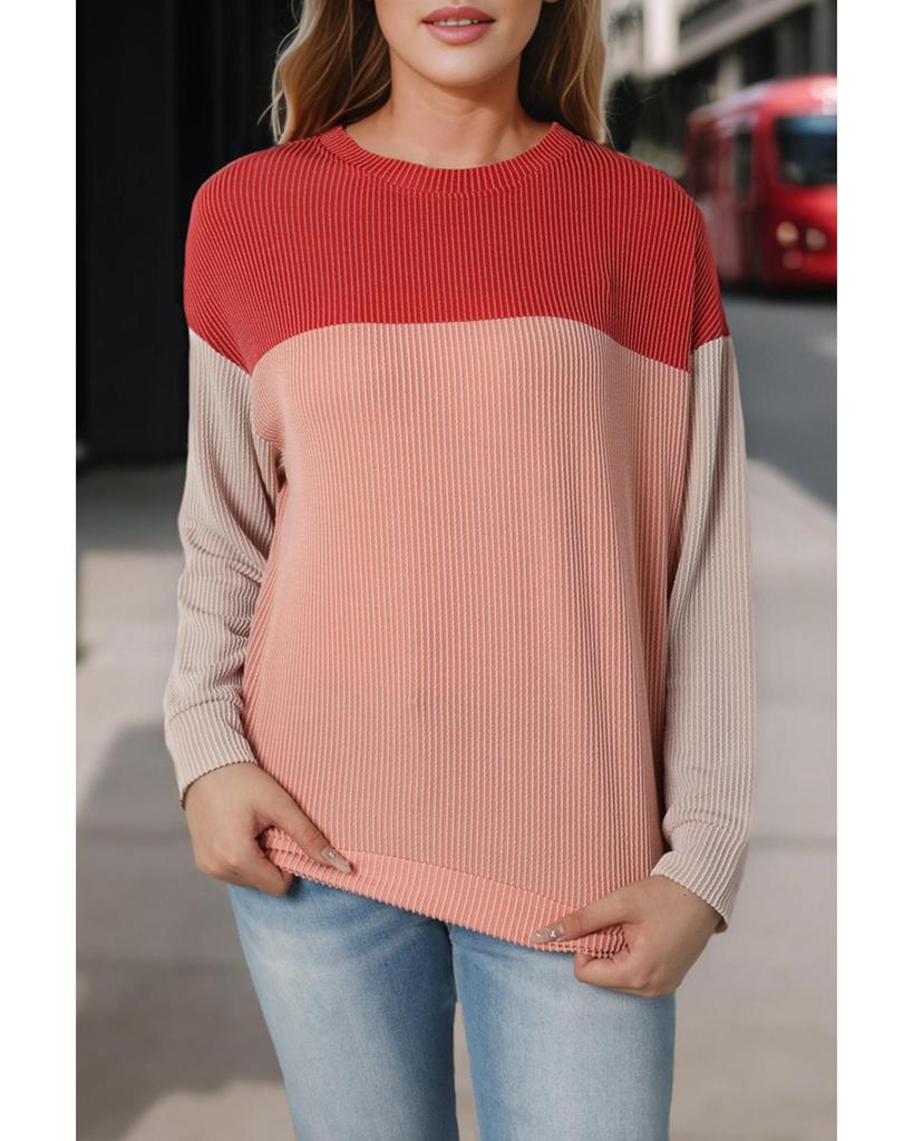 Azura Exchange Long Sleeve Ribbed Loose Top