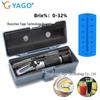 Handheld Refractometer Brix Meter - 0-32% Easy Fruits Sweetness & Sugar Tester