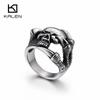 Punk Men's Stainless Steel Skull Rings Size 6-12 Skull Finger Rings Homme Gothic Women Unisex Rings Wholesale Jewelry 2024