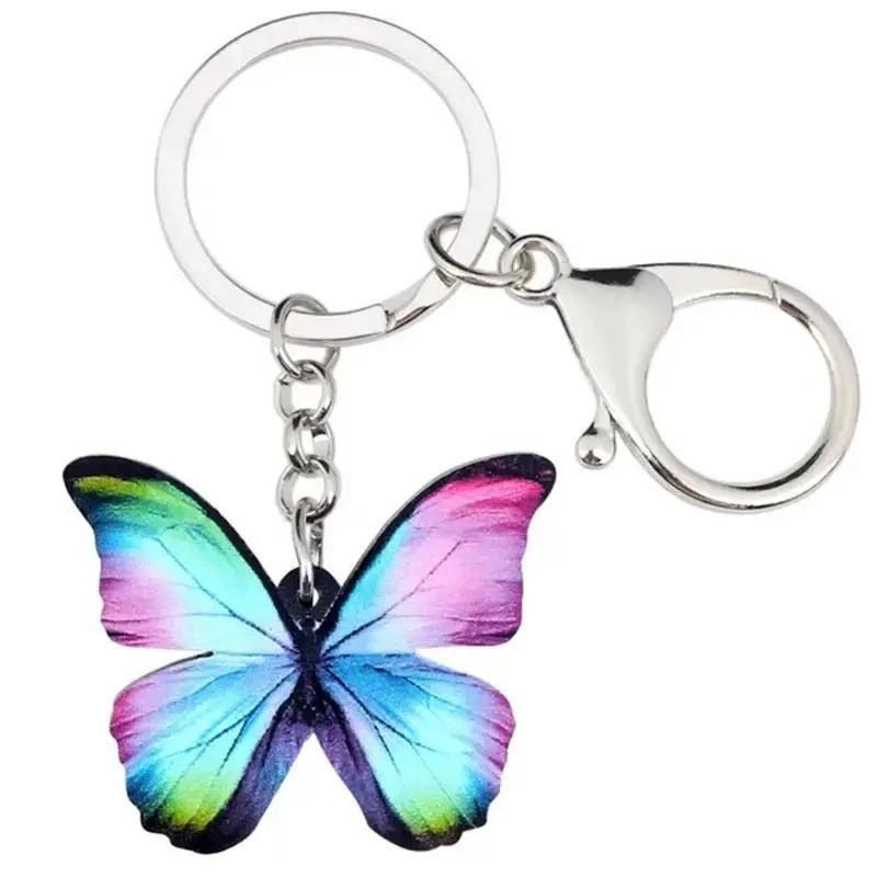 Colorful Butterfly Acrylic Pendant For Interior Decor And Backpack Accessories