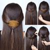 Faux Leather Oval Shape Ponytail Holders Leather Hair Barrette Hair Pins Hair Sticks Hair Tie