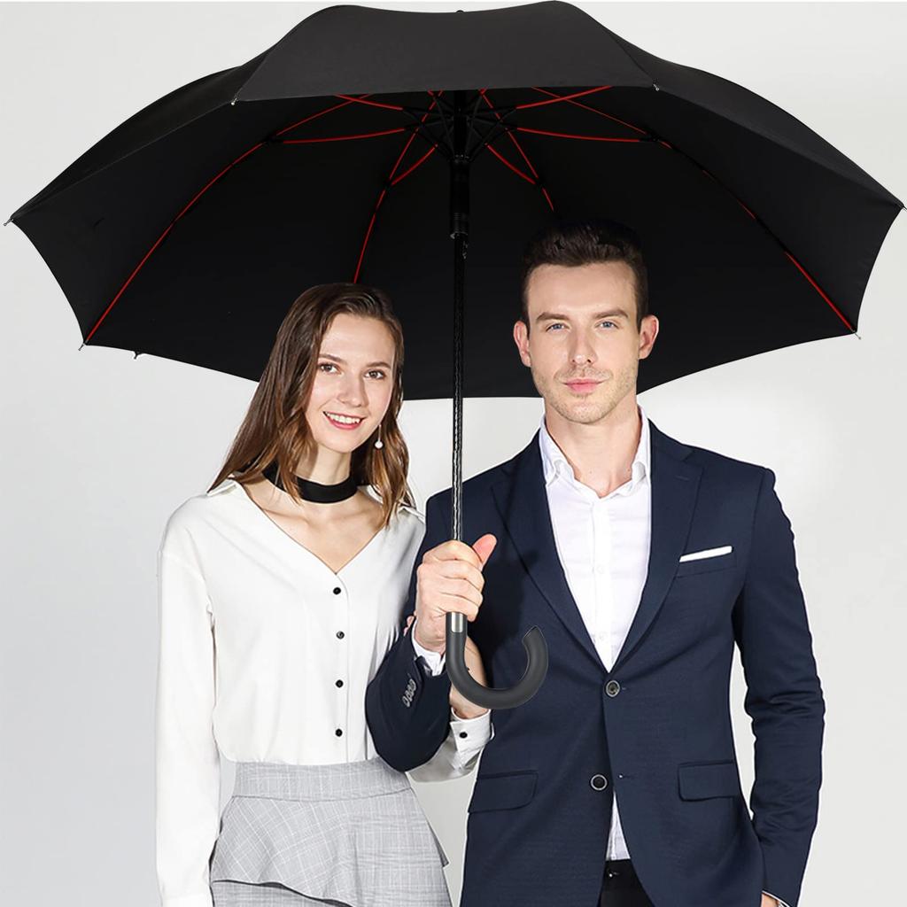 For Strong Winds and Heavy Vialifer Long Super Water Typhoon Wind Teflon Treated Large Rain Automatic Opening Cane Rainy Season Commuting To Storage