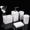 5 Pcs Toiletry Set Toothbrush Rack Soap Dish Practical for Countertop Storage Home Decor