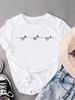 (Asian Size) Love Sweet Style Trend 90s Women Short Sleeve Fashion Print Lady Tee Top Clothing Casual  Tshirt Female Graphic T-shirts