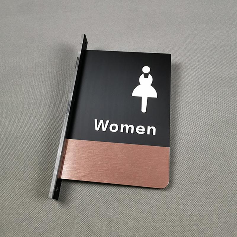 Дверной знак с двухсторонним креплением Знак-напоминание для туалета Знак с инструкциями для мужского и женского туалета Знак для туалета в отеле