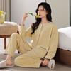 Pajamas Ladies Autumn And Winter Thin Velvet Warm Long Sleeve Island Velvet Sweet Suit Coral Velvet Loungewear