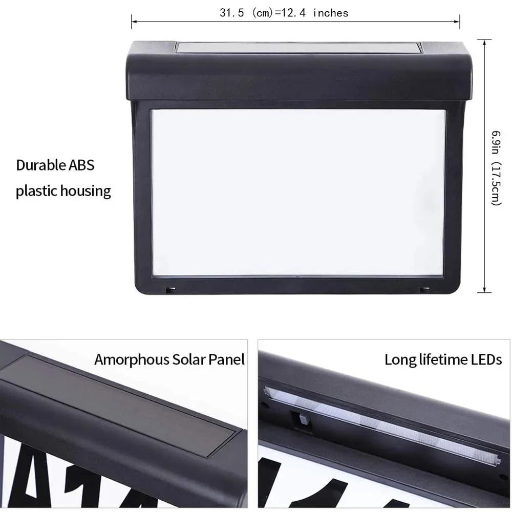 Солнечный светильник для номера дома, уличный водонепроницаемый светодиодный светильник для адреса, беспроводной светильник для садовой двери, декоративная табличка, настенный светильник