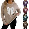 Women's Casual Round Neck Pullover Top Embroidered Lace Butterfly Sweater