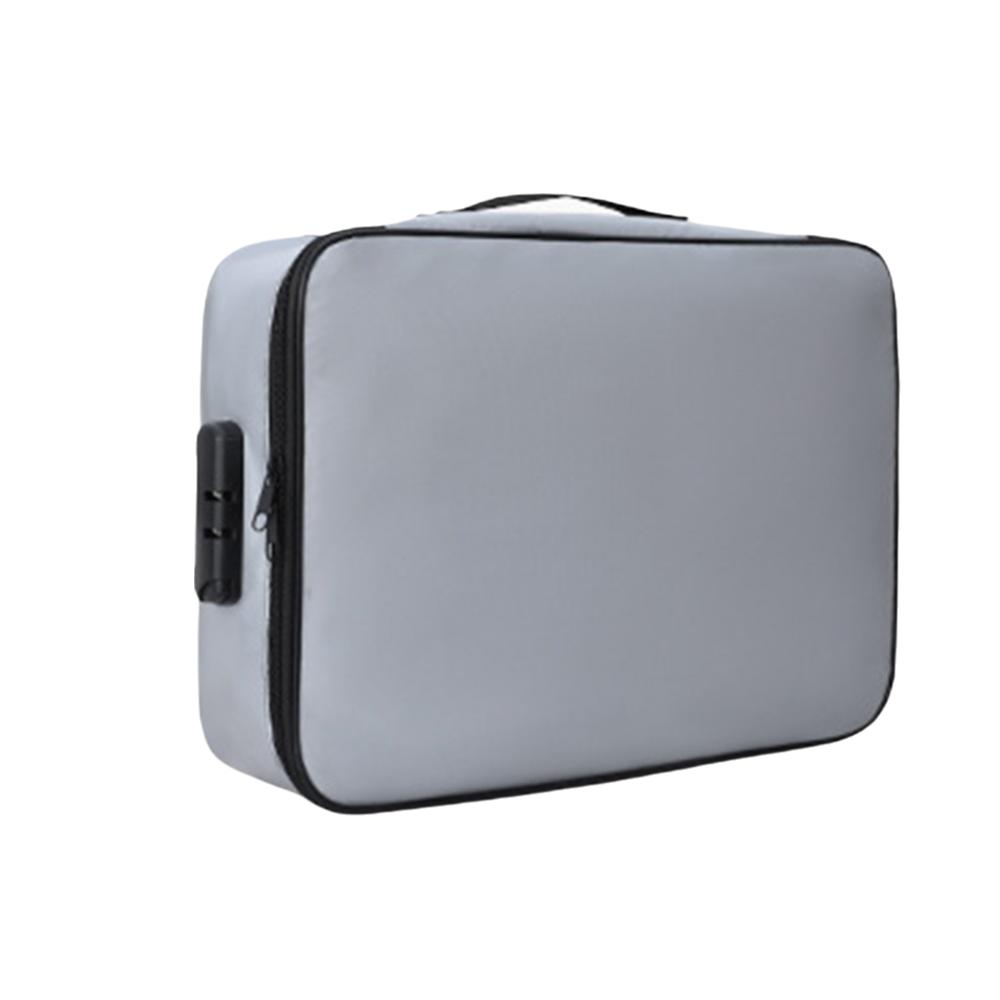 Водонепроницаемая Огнестойкая Сумка для Документов Многослойная с Замком Портативный Чехол для Паспорта Большой Объем Экономия Места