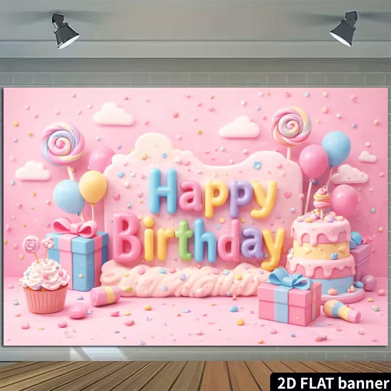 Двумерный плоский баннер-леденец для фотосессий 'Cake Smash', детских праздников и мероприятий