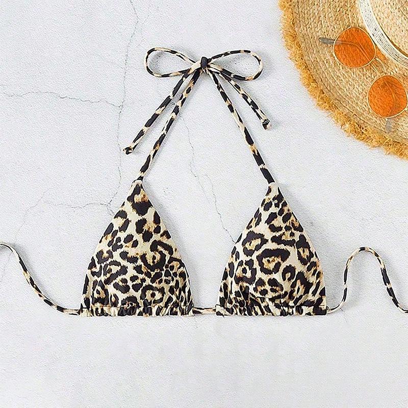 2025 Европейский и американский кружевной купальник-топ халтер на шнуровке Женский купальник