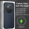 Магнитный чехол из углеродного волокна для Honor X9C X9B X7C X7B X60 Pro Magic7 Lite Жесткий матовый чехол с защитой камеры Ударопрочная ТПУ накладка