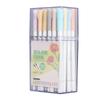 24pcs Double Tip Markers Light Colored Watercolor Paint Fiber Nib Drawing Markers for Coloring