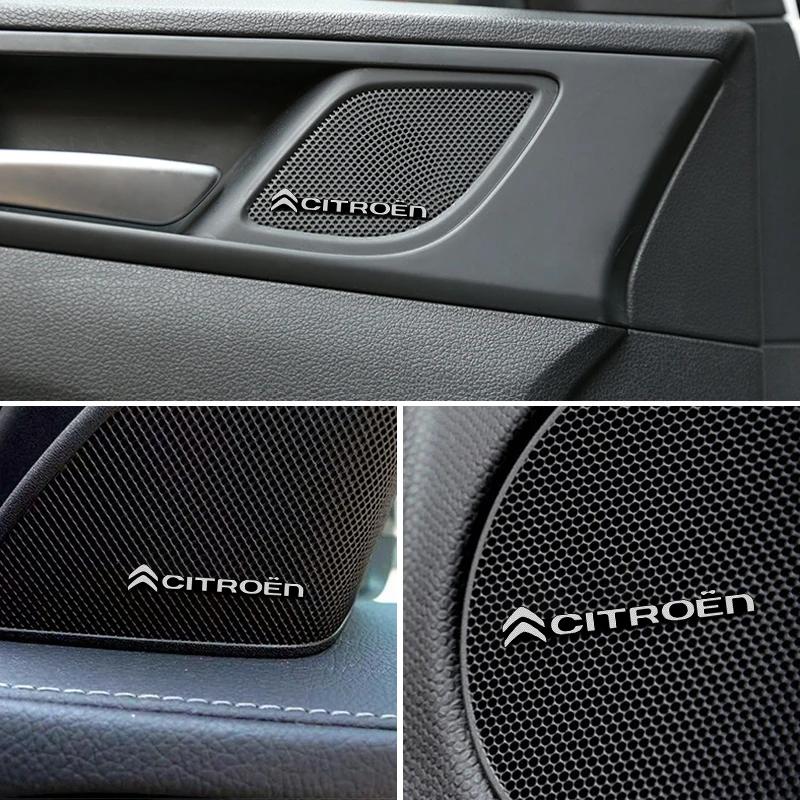 Car Audio Speaker Emblem Logo 3D Badge Stickers For Citroen C3 C5 AIRCROSS C5X C4 Cactus e-C4 X e-C3 Berlingo C-Elysee C-Crosser ams236