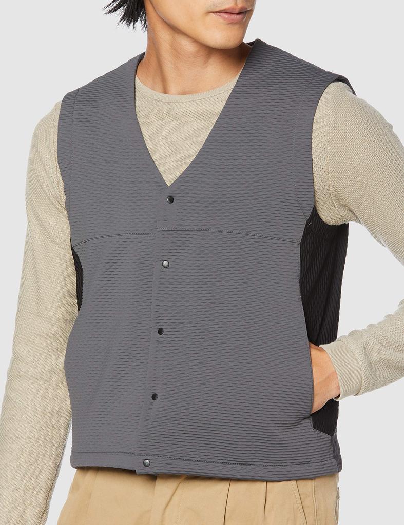 Heater Vest 54800 Gray 5L [Kurodaruma] Men's 48-Charcoal