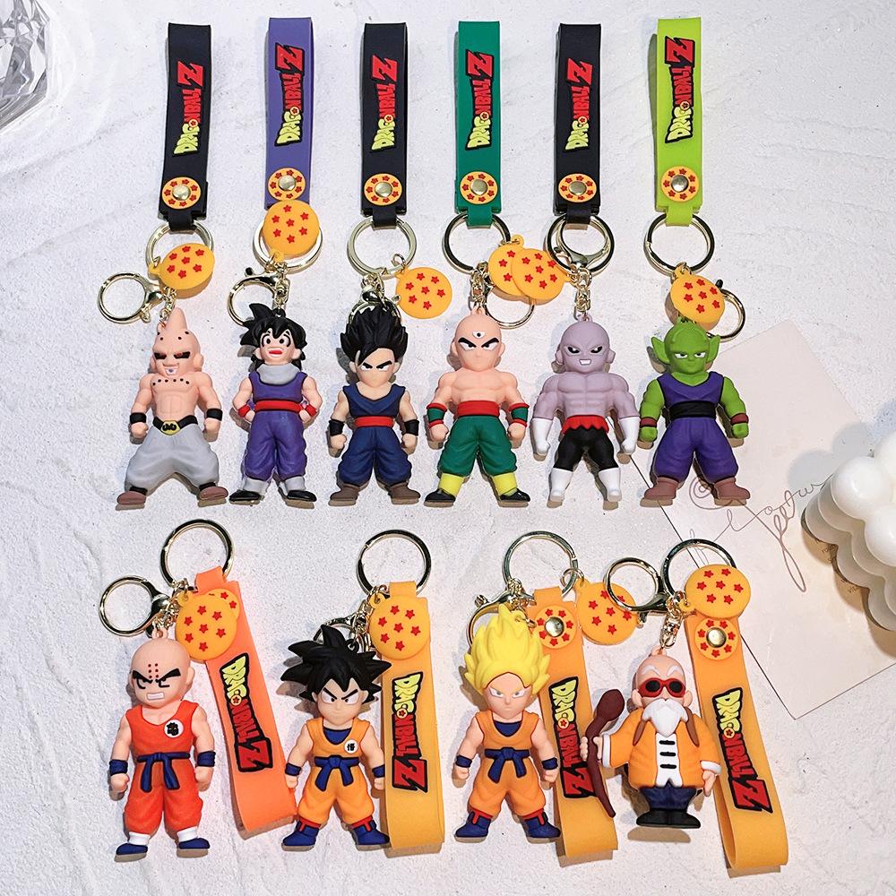 Брелок Dragon Ball Z Аниме Супер Сайян Гоку Фигурка Милый Брелок Подвеска на Сумку Украшение для Машины Аксессуары для Ключей Детская Игрушка Рождественские Подарки