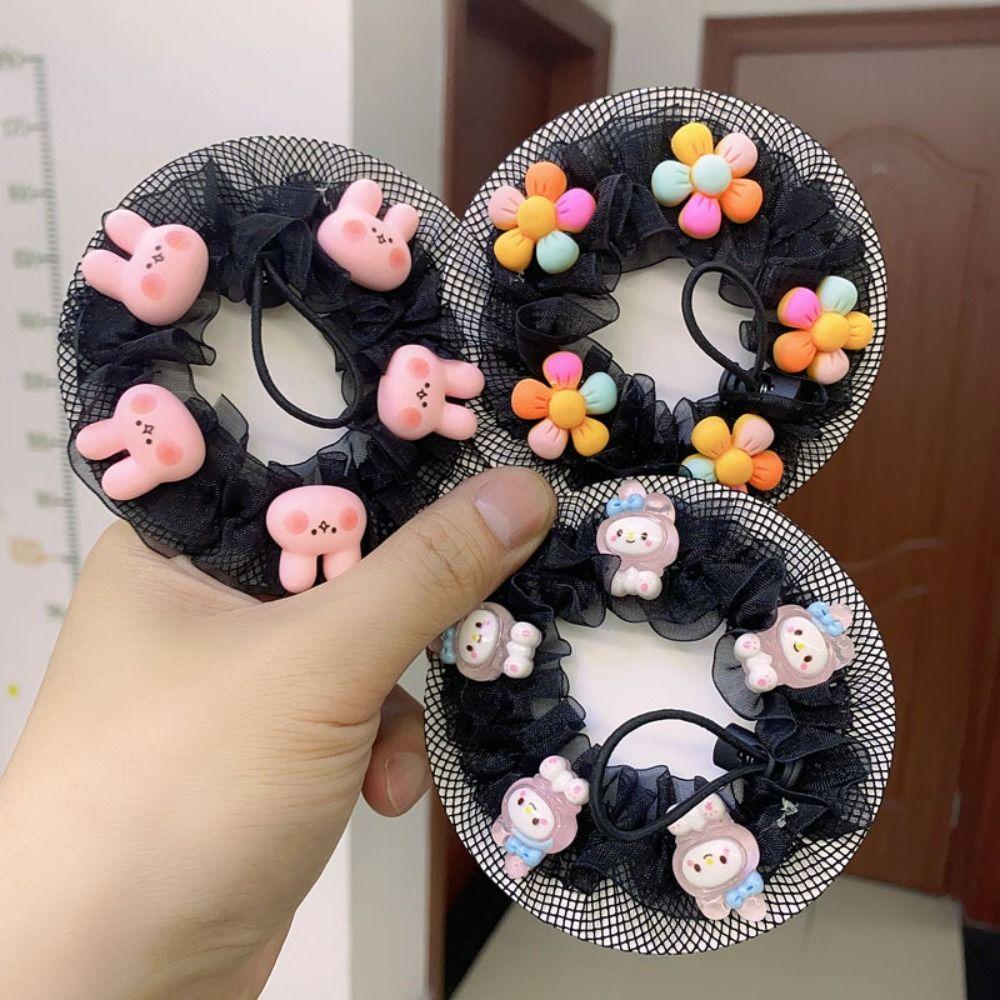 Дышащая сетка для девочек, эластичная сетка для волос, модный головной убор, чехол для пучка волос, балетная сетка для волос для детей