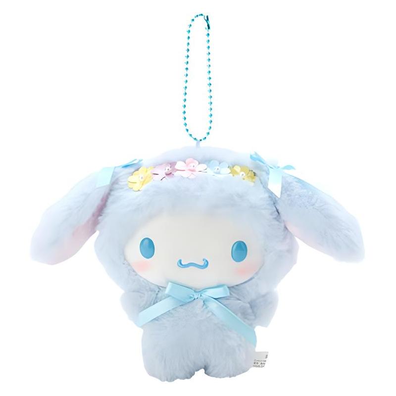 Sanrio Собака с большими ушами, собака цвета корицы, форма ушей кролика, брелок для комфорта, синий, кукла, плюшевый подвеска, высота 14 см, версия для материкового Китая N-2203-857602