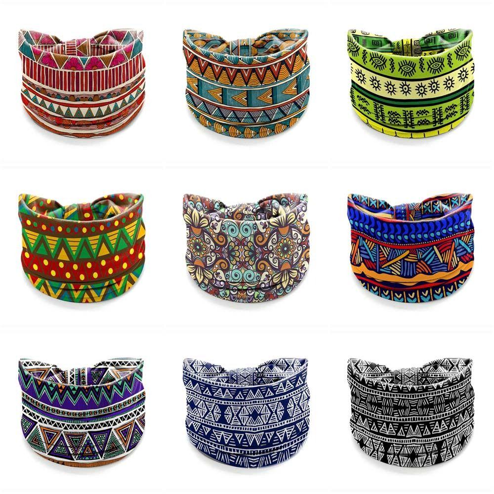Elastic Wide Headbands Boho Printed Headscarf New Soft Bandana Girls