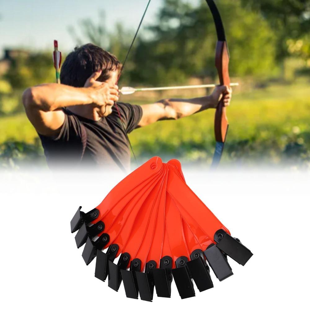 12PCS PVC Iron Clips Reflective Trail Markers Fluorescent Clip On Trail Markers for Running