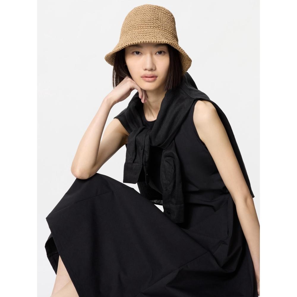 Uniqlo Японская регулируемая вязаная крючком шапка