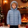 Yousheng Детское зимнее пальто с капюшоном, пуховик, ветрозащитная куртка на молнии, спортивное пальто, легкая теплая детская модная верхняя одежда для школы, активного отдыха