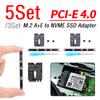 Адаптер M.2 A+E к NVME SSD Ключ A/E к Ключу M Карта-переходник PCIE 4.0 с Кронштейном NGFF A+E-Key Папа к NVME M-key Мама Удлинитель