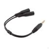 Audio Stereo Y Splitter Extension Cable 2.5mm Male To 2 Port 3.5mm Female for Earph, Headset
