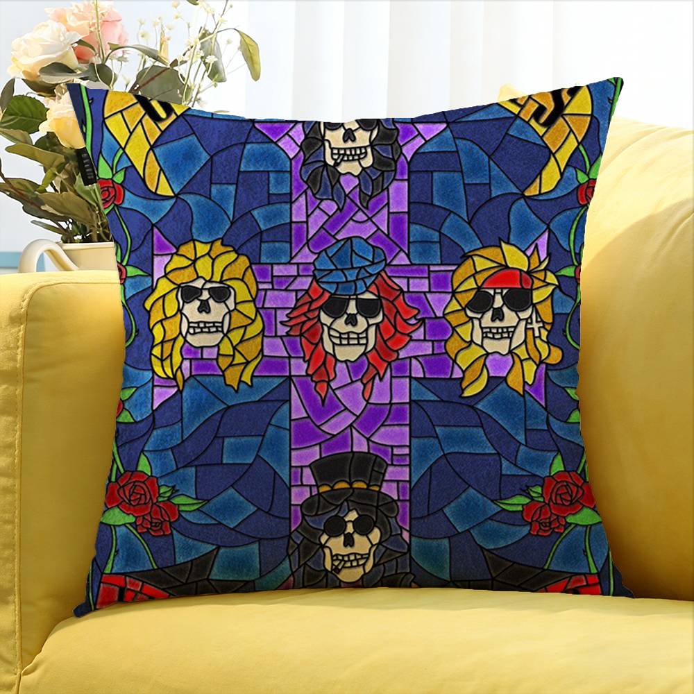 GGuns N RRoses World Various Sizes Square Pillow Case For Car Home Bedchamber Decor