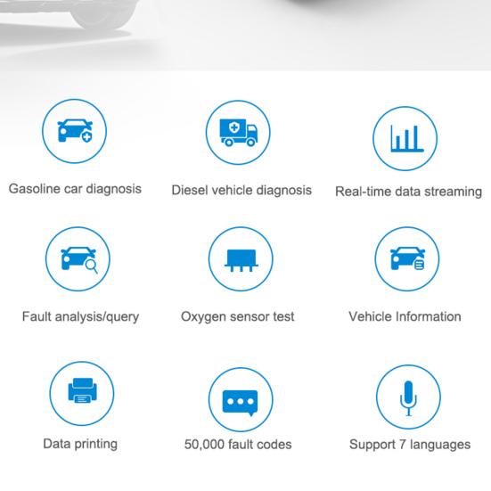 Диагностический прибор V500. Профессиональная совместимость и расширенный разъем OBD. Код устранения неисправности двигателя.