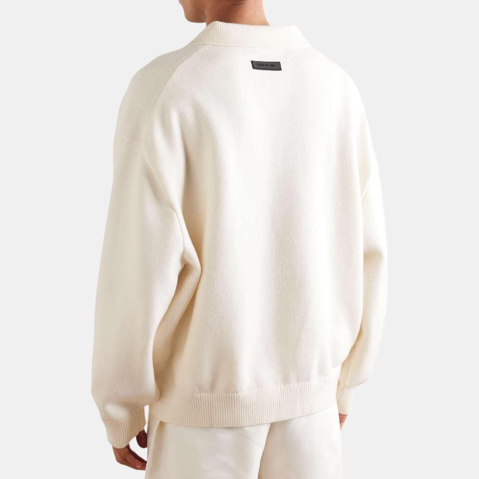 Fear of God Essentials Вязаный поло Cloud Dancer Мужские топы Кремовый 192BT232181F