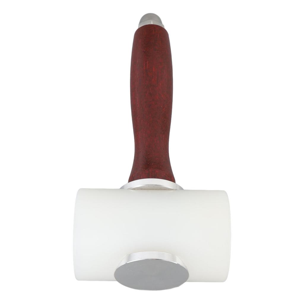 Leather Carving Hammer Rubber Head Wooden Handle Leather Mallet Hammer for Handcraft Straight Type
