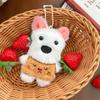 Cute Cartoon Plush Squeak Puppy Keychain Bag Pendant Charms Kawaii Animal Doll Pendant Accessories For Women Kids Gifts