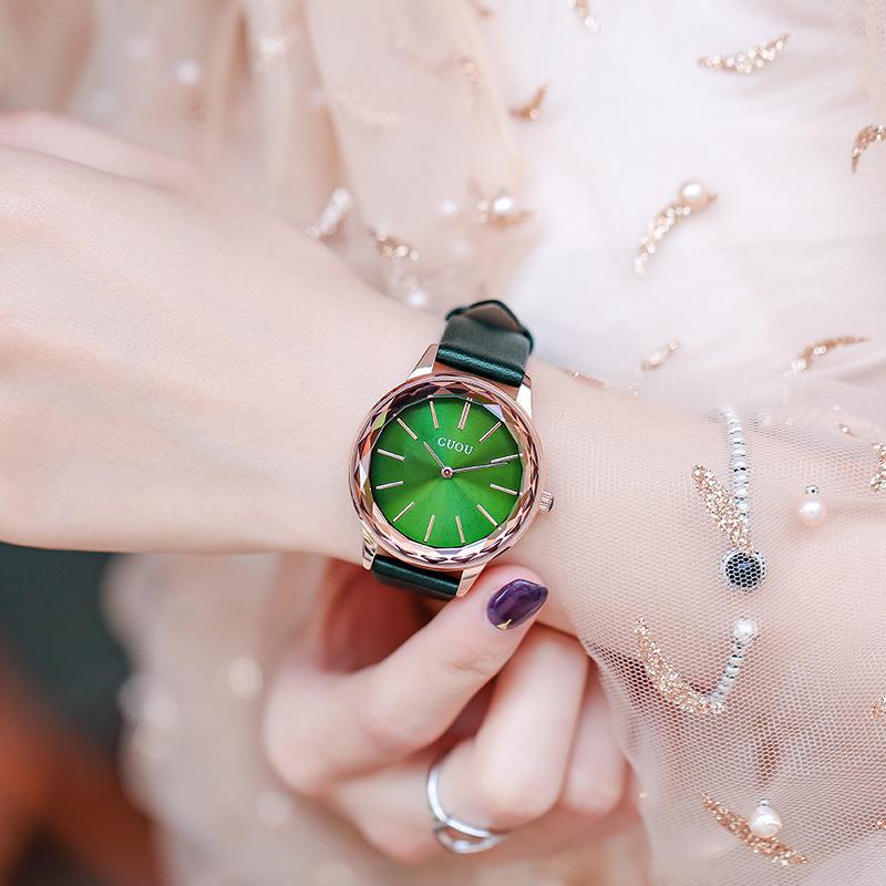 Водонепроницаемые кварцевые часы из натуральной кожи, простые модные часы на поясе, женские часы