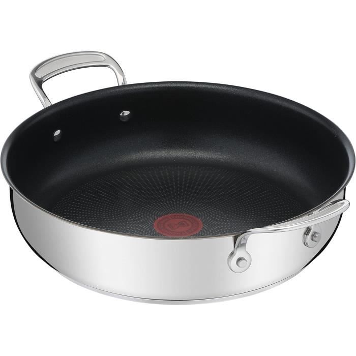 Poêle peu profonde - Tefal - Jamie Oliver - Acier inoxydable - 30 cm - Anti-adhésif titane