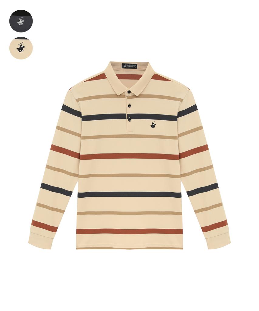 Мужская повседневная футболка в мультиполоску Beverly Hills Polo Club, 2 цвета, Ts219