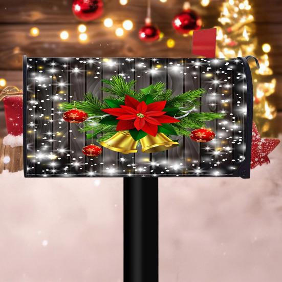 Зимний магнитный чехол для почтового ящика стандартного размера 18 x 21 дюйм Обёртки для почтового ящика с надписью «Счастливого Рождества»