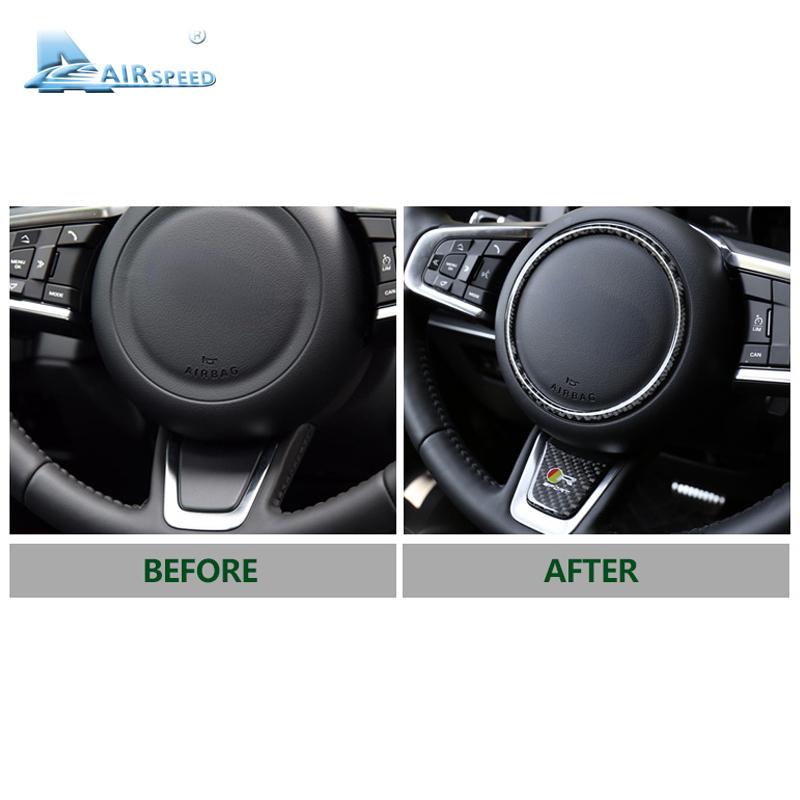 Скорость полета из углеродного волокна, наклейки на руль автомобиля, наклейки, эмблема, украшение, аксессуары для автомобиля Jaguar XFL F-PACE XE XEL