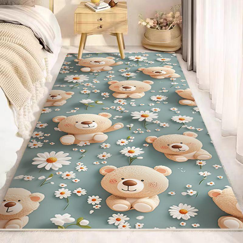 Bedside Carpet Cute Bedroom Stain Resistant Drifting Window Living Room Sofa Room Floor Mat Thickened Home Floor Mat