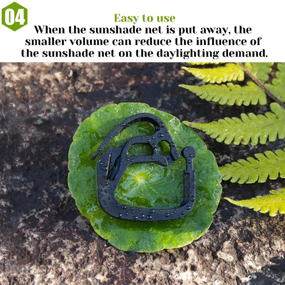 Durable Sunshade Net Hook Backyard Greenhouse Shade Fabric Accessory Clamp Greenhouse PE Line Hanger Hook Garden