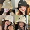 Mini Bow Beach Straw Hat Breathable Women Suncreen Hat Fashion Korean Bucket Hat  Travel Vacation