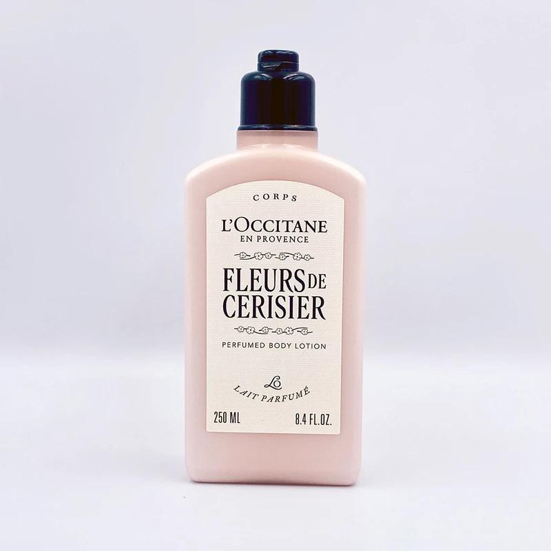 L'Occitane Cherry Blossom Perfumed Body Lotion 250ml, Shimmer Moisturizer for Dry Skin, Long Floral Scent, New & Old Packaging Random Delivery