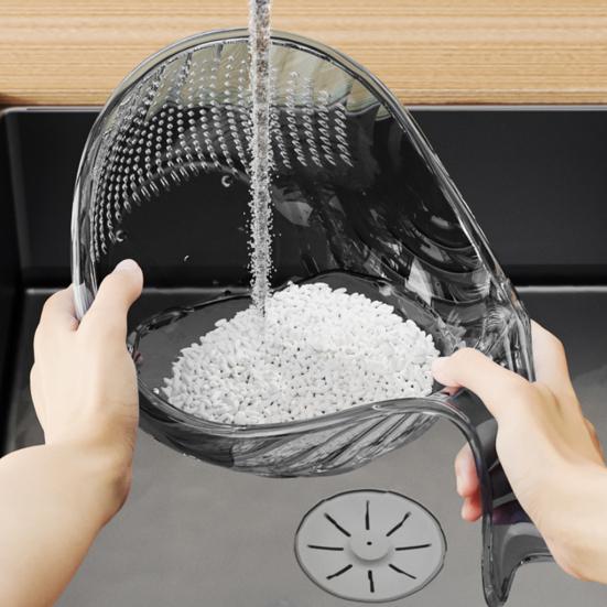 Корзина для мытья фруктов и овощей с ручкой, пищевая, без BPA, легко моется, многофункциональная раковина для мытья фруктов с дренажными отверстиями
