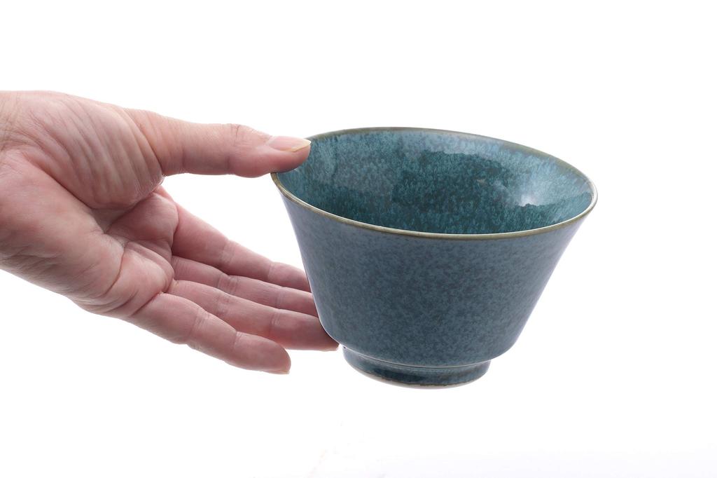 Высокая чаша натурального цвета, цвет индиго (3 набора) белый, зеленый,