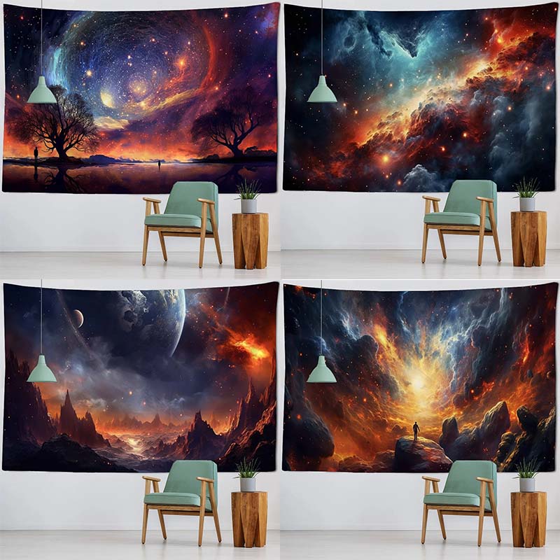Галактика Вселенная Пейзаж Узор Гобелен Украшения Дома Настенный Гобелен Спальня Гостиная Гобелен