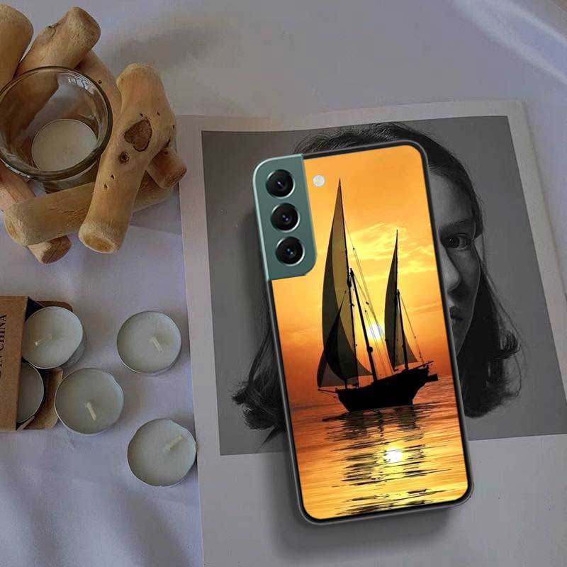 Чехол для телефона парусник для Samsung A16 A26 A36 A56 Galaxy A02S A12 A52S A13 A23 A33 A53 A54 A34 A24 A14 A22 A32 A42 A72 Чехол C