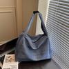 Холщовая сумка женская большой вместимости 2025 новая осень и зима для отдыха и расслабления на плечо для покупок сумка-тоут для занятий