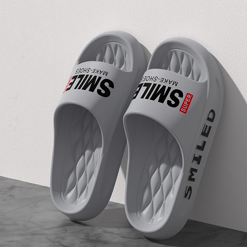 Модные тапочки-подушки унисекс, удобные быстросохнущие домашние тапочки для ванной, легкие летние тапочки из ЭВА с мягкой подошвой