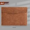 A4 PU Leather Zipper Pouch: Business Office File Bag & Stationery Folder