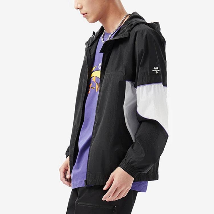 Li-Ning Badfive Deceptive Contrast Letter Свободная повседневная куртка мужская куртка черная AFDS361-1